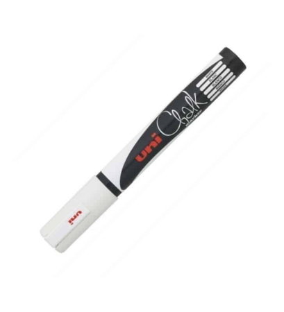 Markere și Evidențiatoare - Marker UNI Chalk, cu creta lichida ALB, 1.8-2.5 mm