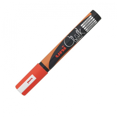 Reduceri - Marker UNI Chalk cu creta lichida, ORANGE FLUO, 1.8-2.5 mm