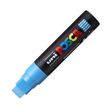 Reduceri - Marker UNI Posca, 15.0 mm, varf tesit, ALBASTRU