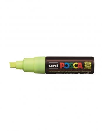 Reduceri - Marker UNI PC-8K Posca, 8.0 mm, varf tesit, Galben fluo