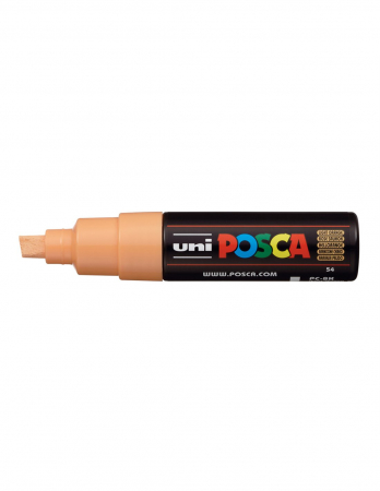 Reduceri - Marker UNI PC-8K Posca, 8.0 mm, varf tesit, Portocaliu deschis