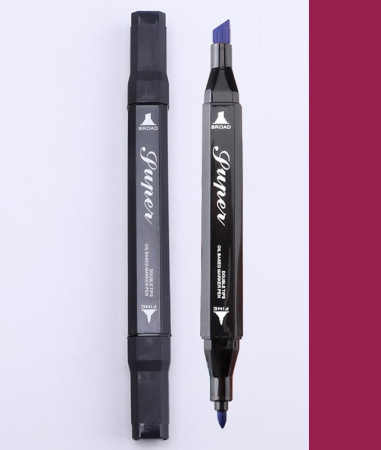 Reduceri - Markere ARTISTI BAOKE 2vf 5-1MM Ulei Rosu Inchis