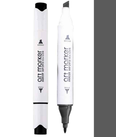Reduceri - Markere Artisti Baoke 2vf 6-1mm Ulei Gri Inchis