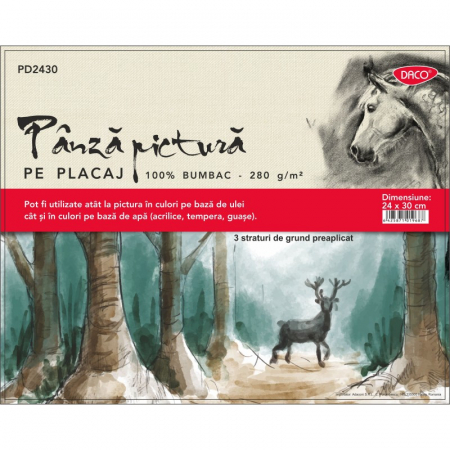 Panze pictura - Panza pictura pe placaj de carton 24x30CM