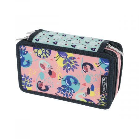 Reduceri - Penar echipat 31 piese, 3 compartimente, motiv Fancy Peacock
