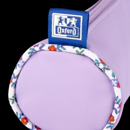 Penare neechipate - PENAR OXFORD FLORAL PASTEL, TIP ETUI ROTUND, CULOARE LILA