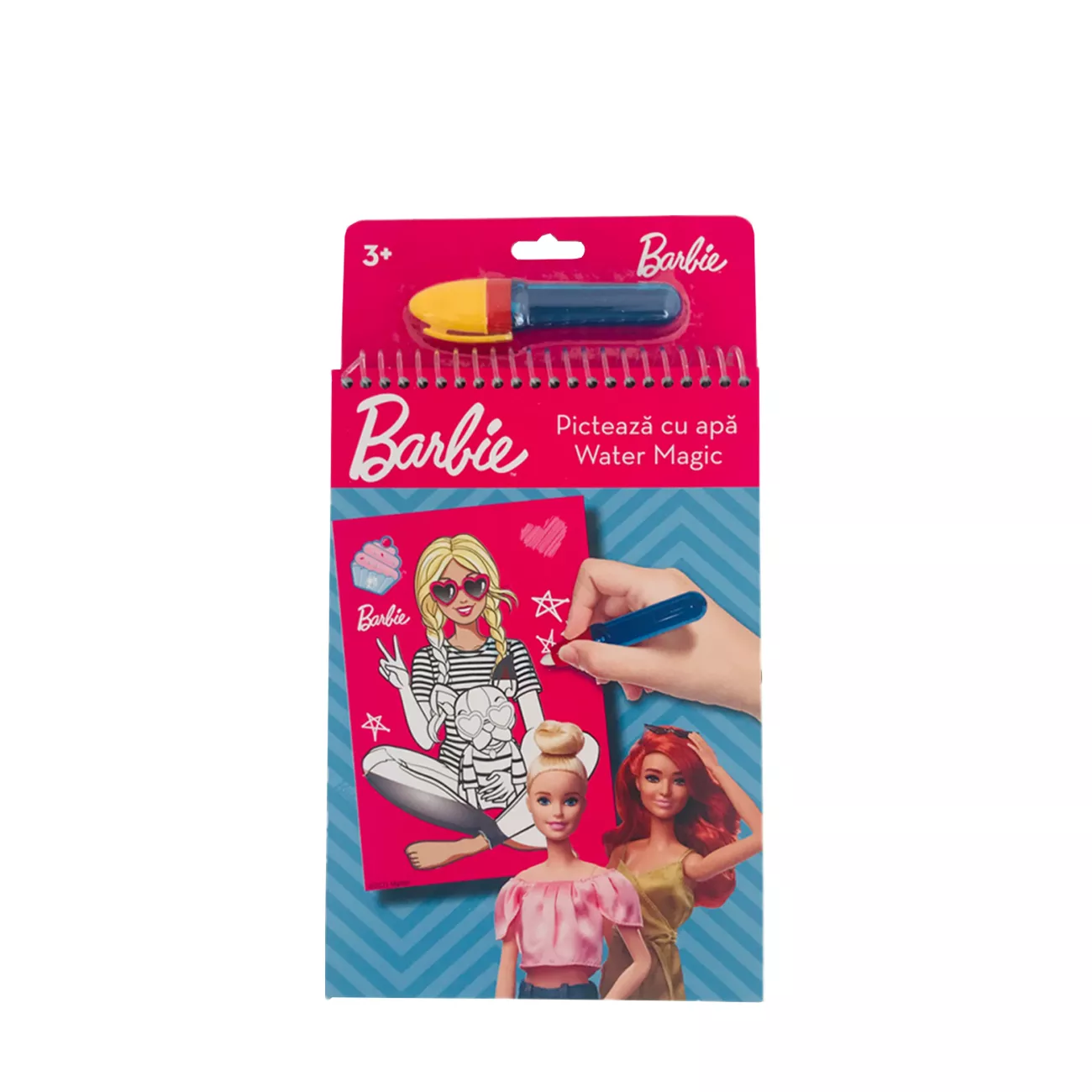 Coloreaza, picteaza si modeleaza - Picteaza cu apa - Barbie