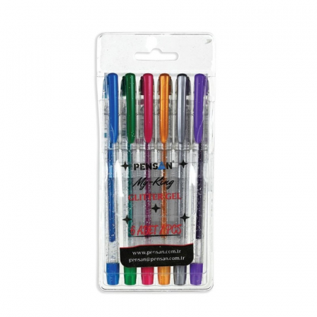 Pixuri cu gel - Set 6 Pix Pensan My-King glitter