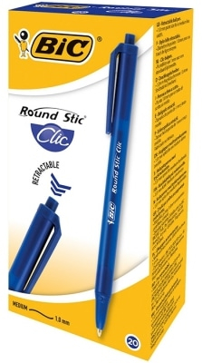 Reduceri - Pix Round Stic Clic, 1 mm, Albastru