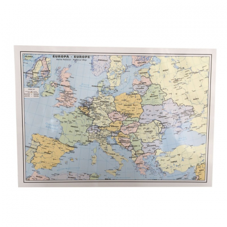 Hărți și Globuri Școlare - Plansa A4 EUROPA fizica/politica