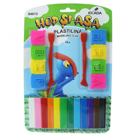 Plastilină și accesorii - Plastilina 12 culori cu forme