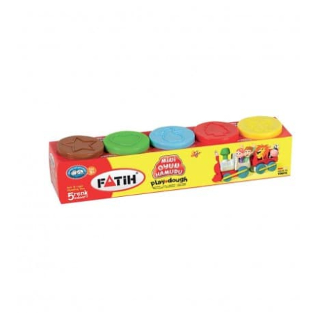 Plastilină și accesorii - Plastilina usoara Modeling Dough Neon 5x50g FATIH