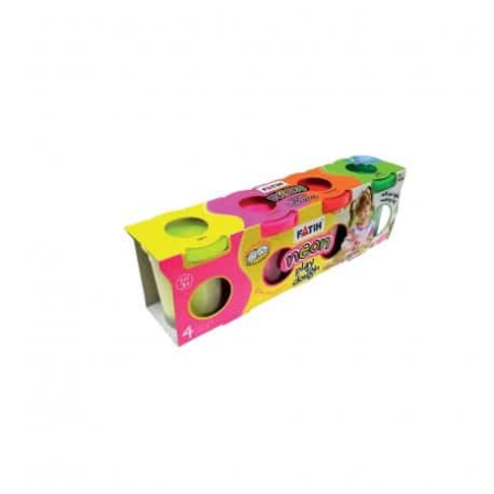 Plastilină și accesorii - Plastilina usoara NEON 4x130g FATIH