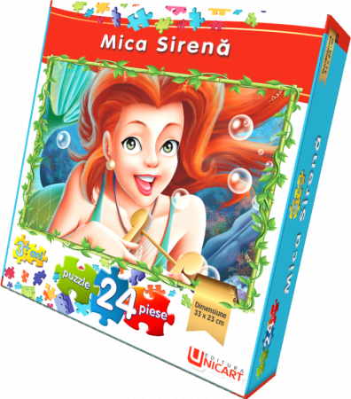 Jocuri și jucării - Puzzle 24 piese - Mica Sirena 33x23 cm