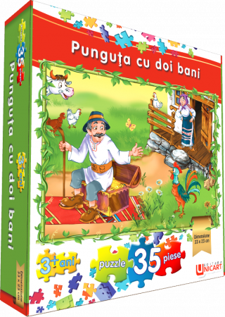 Jocuri și jucării - Puzzle 35 piese - Punguta cu doi bani 33x23 cm