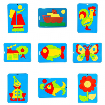 Jucării pentru bebeluși - Puzzle Bebelusi, 16.2x2.5x27.2 Cm