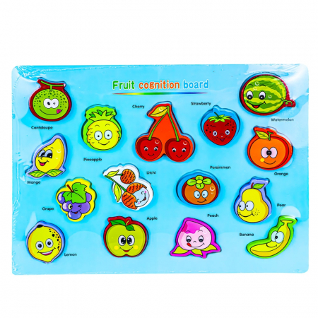 Reduceri - Puzzle din lemn, incastru, Fructe/Legume
