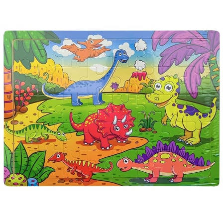 Puzzle - Puzzle lemn 40 piese Dinozauri