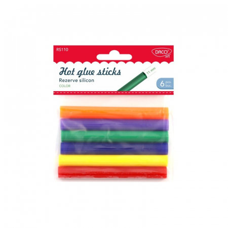 Pistoale de lipit și rezerve silicon - Rezerva silicon 10 mm set 6 color