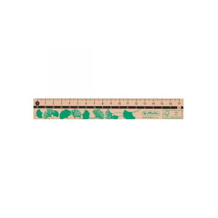 Rigle, șabloane și teuri - Rigla/Liniar lemn 100% FSC®, 17 cm, diverse motive, seria GREENline