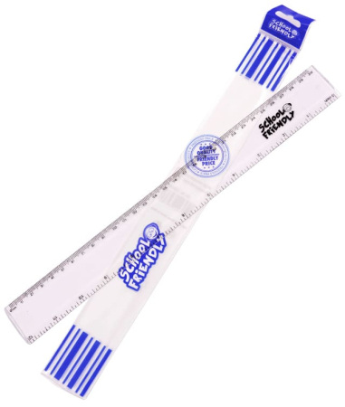 Rigle, șabloane și teuri - Rigla/Liniar 30 cm Transparenta