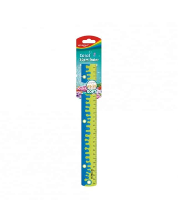 Rechizite școlare - Rigla/Liniar Soft plastic, 30 cm, bicolora