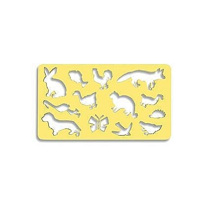 Carti - Sablon 13 animale diverse, 21x18.5 cm