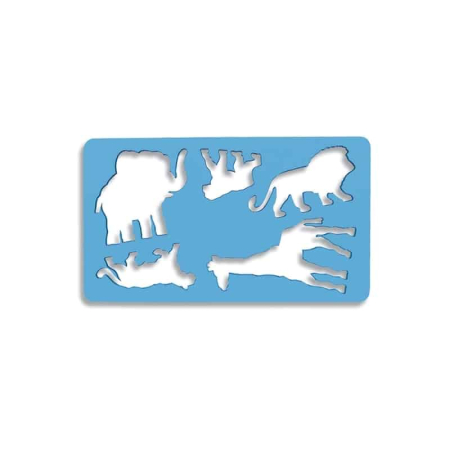 Rigle, șabloane și teuri - Sablon 5 animale salbatice, 21x18,5 cm - Koh-I-Noor