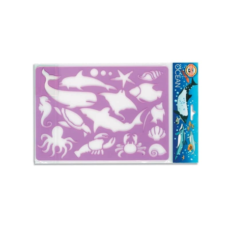 Liniare și șabloane - Sablon Animale Oceanice, 26,5x18,5 cm - Koh-I-Noor