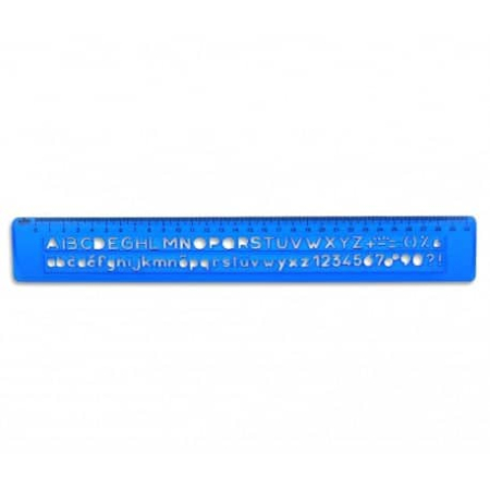 Rechizite școlare - Sablon Rigla/Liniar litere si cifre drepte 30cm RIO 805