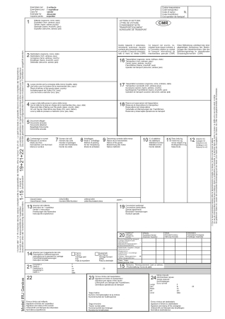 Scrisoare de transport CMR, A4, autocopiativ, 4 exemplare [1]