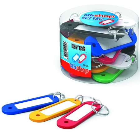 Clipboarduri și ecusoane - Set 20 bucati Breloc pentru chei cu eticheta 5x2.2cm