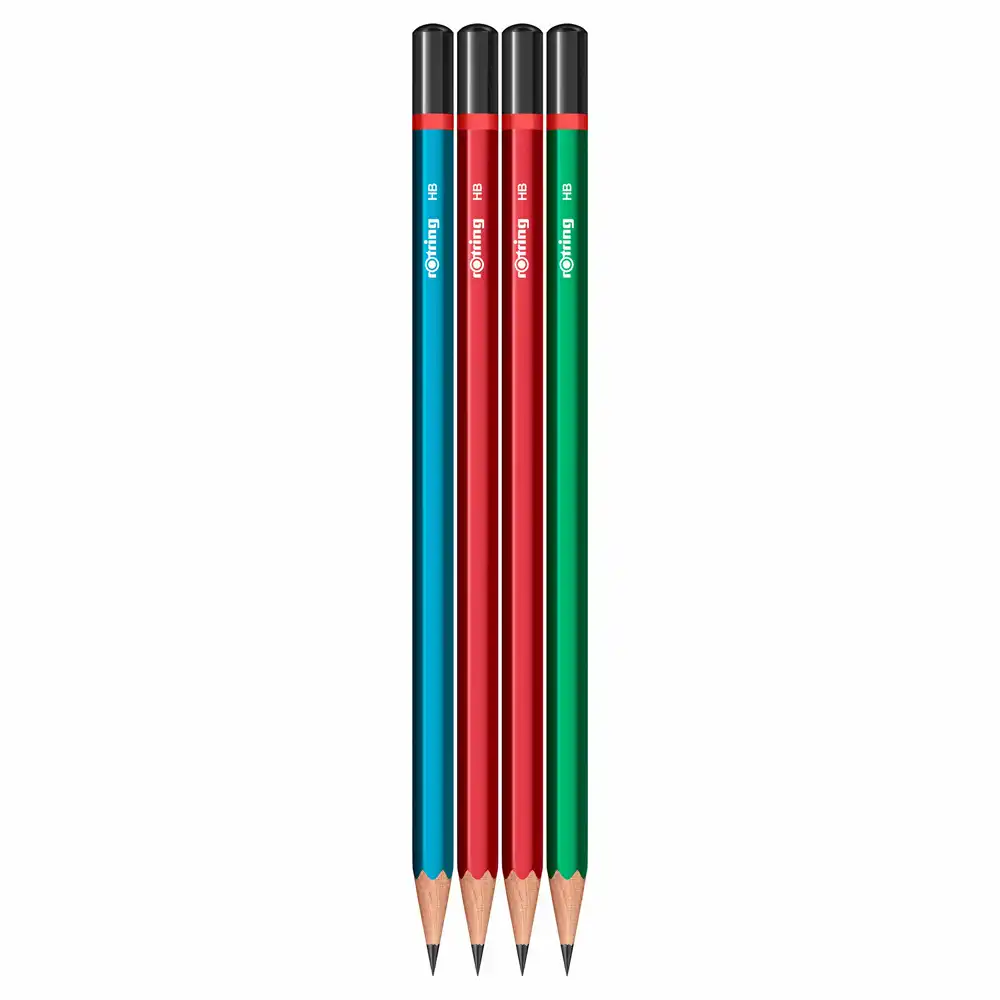 Colorează, pictează & modelează - Set 4 creioane grafit Rotring, HB