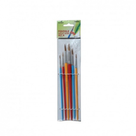 Reduceri - Set 6 pensule pictura varf rotund