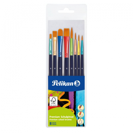 Pensule - Set 8 pensule premium par sintetic