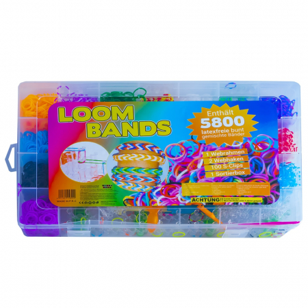 Jocuri și jucării - Set creativ elastice, 5800 piese/cutie