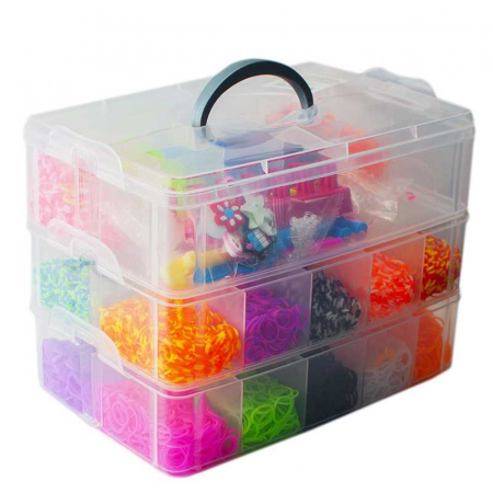 Jocuri și jucării fete - Set creativ elastice, 9000 piese