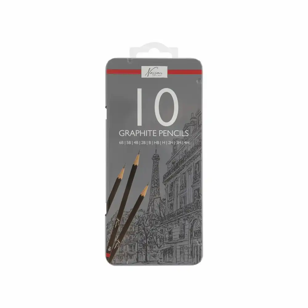 Reduceri - Set creioane grafit, 10 bucati, duritati diferite