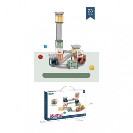 Set Piese Magnetice De Constructie, Cu Tobogane Si Bile [2]