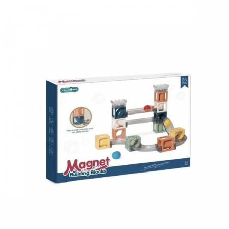 Reduceri - Set Piese Magnetice De Constructie, Cu Tobogane Si Bile