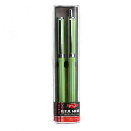 Seturi premium de scris - Set pix si creion mecanic Daco SE404V, Verde