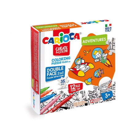 Reduceri - Set puzzle si 12 carioci Adventure CARIOCA