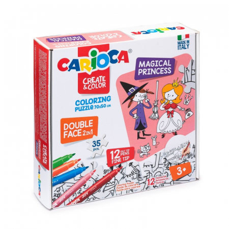 Reduceri - Set puzzle si 12 carioci Magical Princess CARIOCA