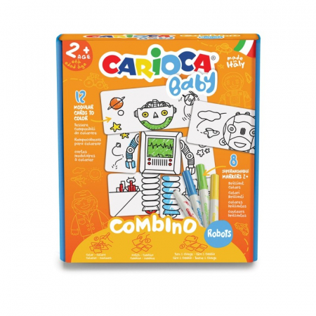 Reduceri - Set puzzle si 8 carioci Robots CARIOCA Baby