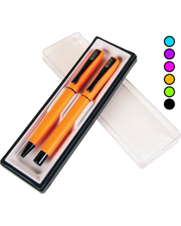 Instrumente de scris și corectură - Set Stilou cu Pix CRESCO COMET Portocaliu