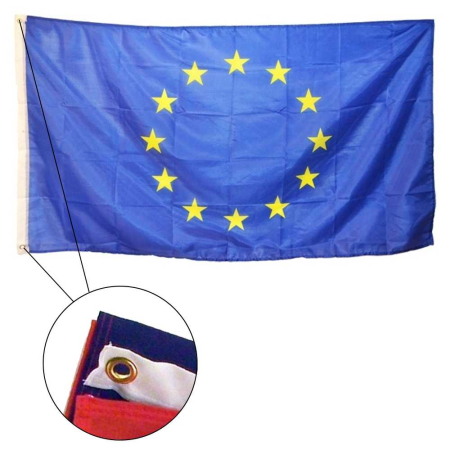 Steaguri si Tricolor România/UE - Steag Panza, UE, 150x90 cm cu sistem capse