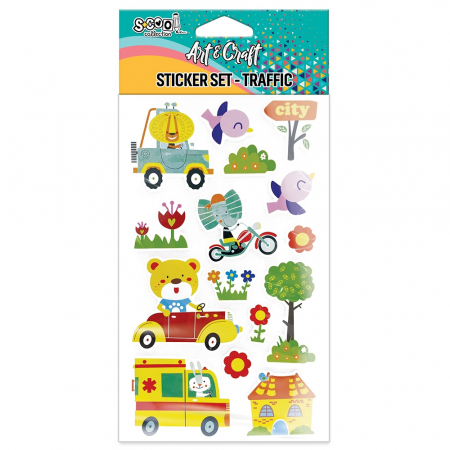 Activități Creative & Craft - Stickere 3D - Trafic (SC2811)