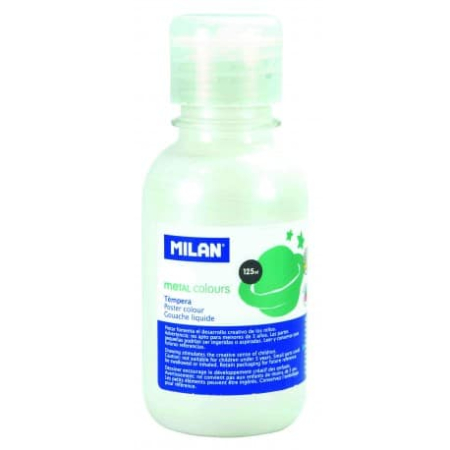 Tempera 125ml metalizata Alb