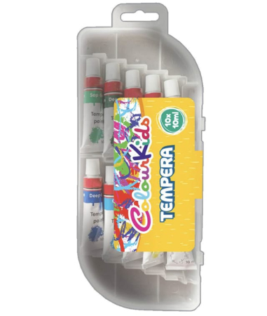 Culori Tempera - Tempera 10culori x 10ml tub metal