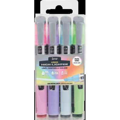 Evidențiatoare - Textmarker Cerneala Lichida Herlitz, Culori Pastel, Set 4